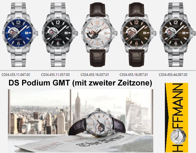 DS-Podium-GMT (mit zweiter Zeitzone)