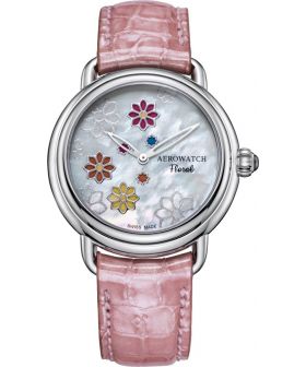 AeroWatch-1942-Floral, 44960 AA15, 44960AA15, 44960-AA15, 44960-AA-15, AeroWatch-Perlmut-Armbanduhr, AeroWatch-madreperla-Watch, AeroWatch-nacre-Montre, AeroWatch-mother-of-pearl-Watch