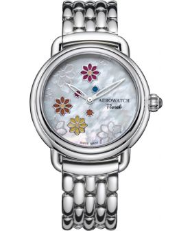 AeroWatch-1942-Floral, 44960 AA15 M, 44960AA15M, 44960-AA15 M, 44960-AA-15 M, AeroWatch-Perlmut-Armbanduhr, AeroWatch-madreperla-Watch, AeroWatch-nacre-Montre, AeroWatch-mother-of-pearl-Watch