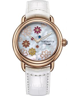 AeroWatch-1942-Floral, 44960 RO16, 44960RO16, 44960-RO16, 44960-RO-16, AeroWatch-Perlmut-Armbanduhr, AeroWatch-madreperla-Watch, AeroWatch-nacre-Montre, AeroWatch-mother-of-pearl-Watch, AeroWatch-bicolor-Armbanduhr, AeroWatch-orologio-bicolor, AeroWatch-m